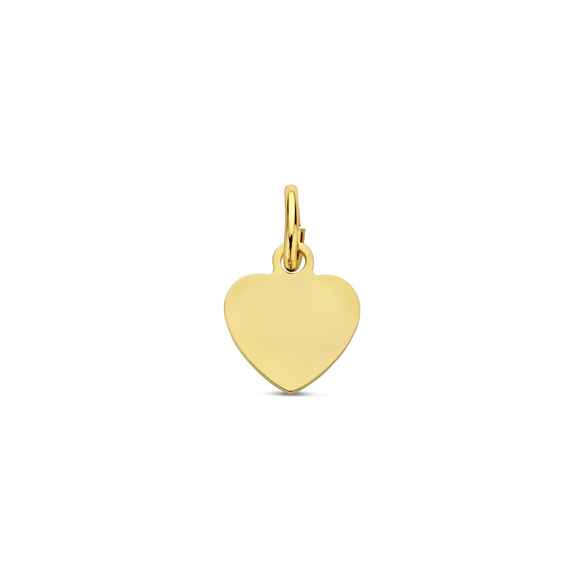 Gravuranhänger in Herzform aus 9k Gelbgold, 7,5 mm groß
