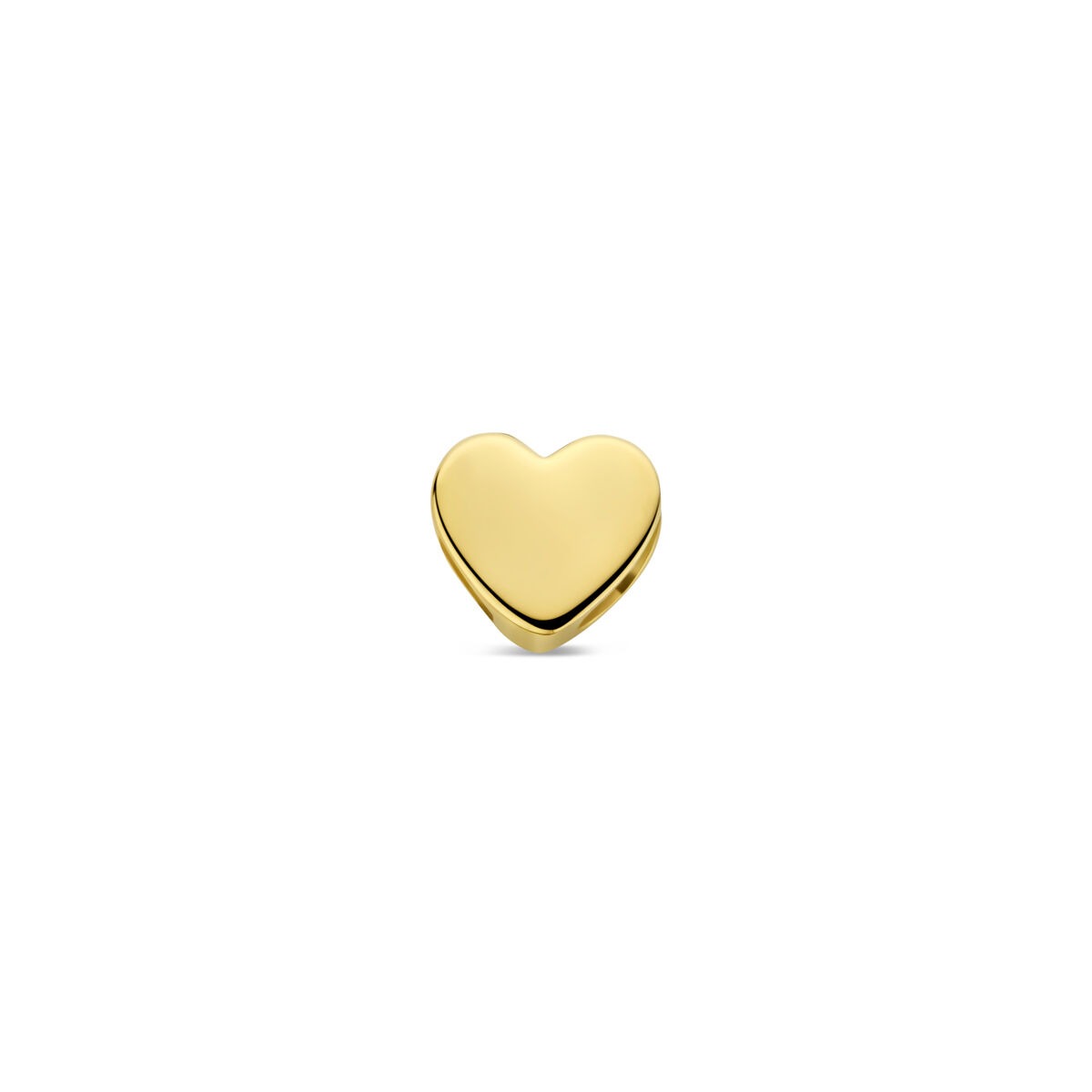 Hänger in Herzform aus 9 Karat Gelbgold mit glatter Oberfläche