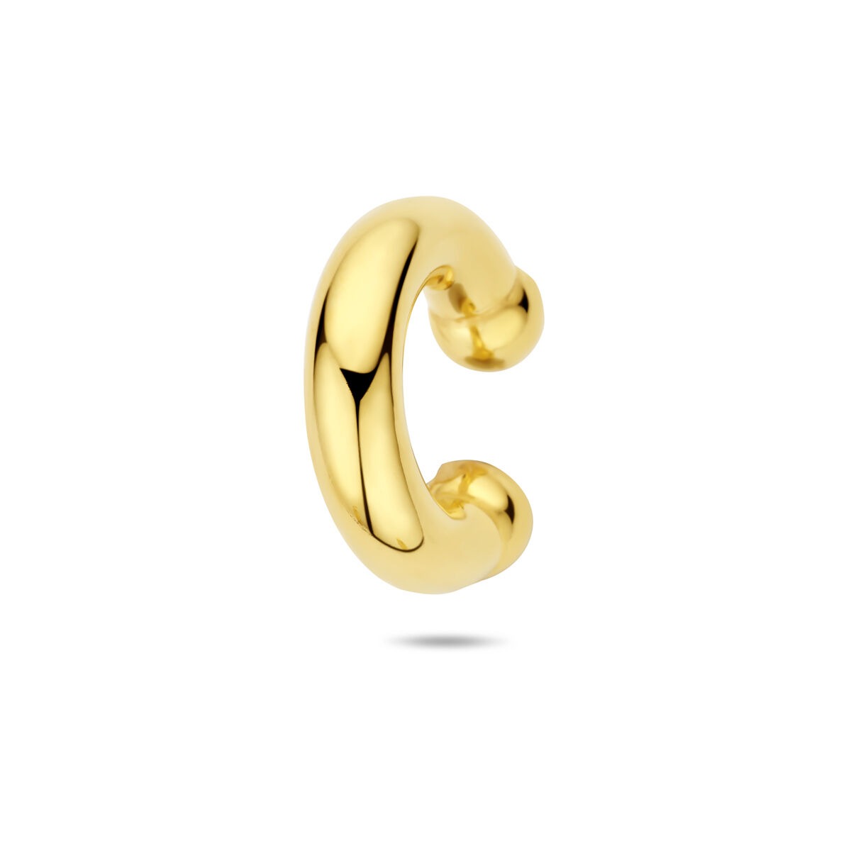 Vergoldeter 925 Silber Ear Cuff mit glänzender Oberfläche, 20 x 5 mm