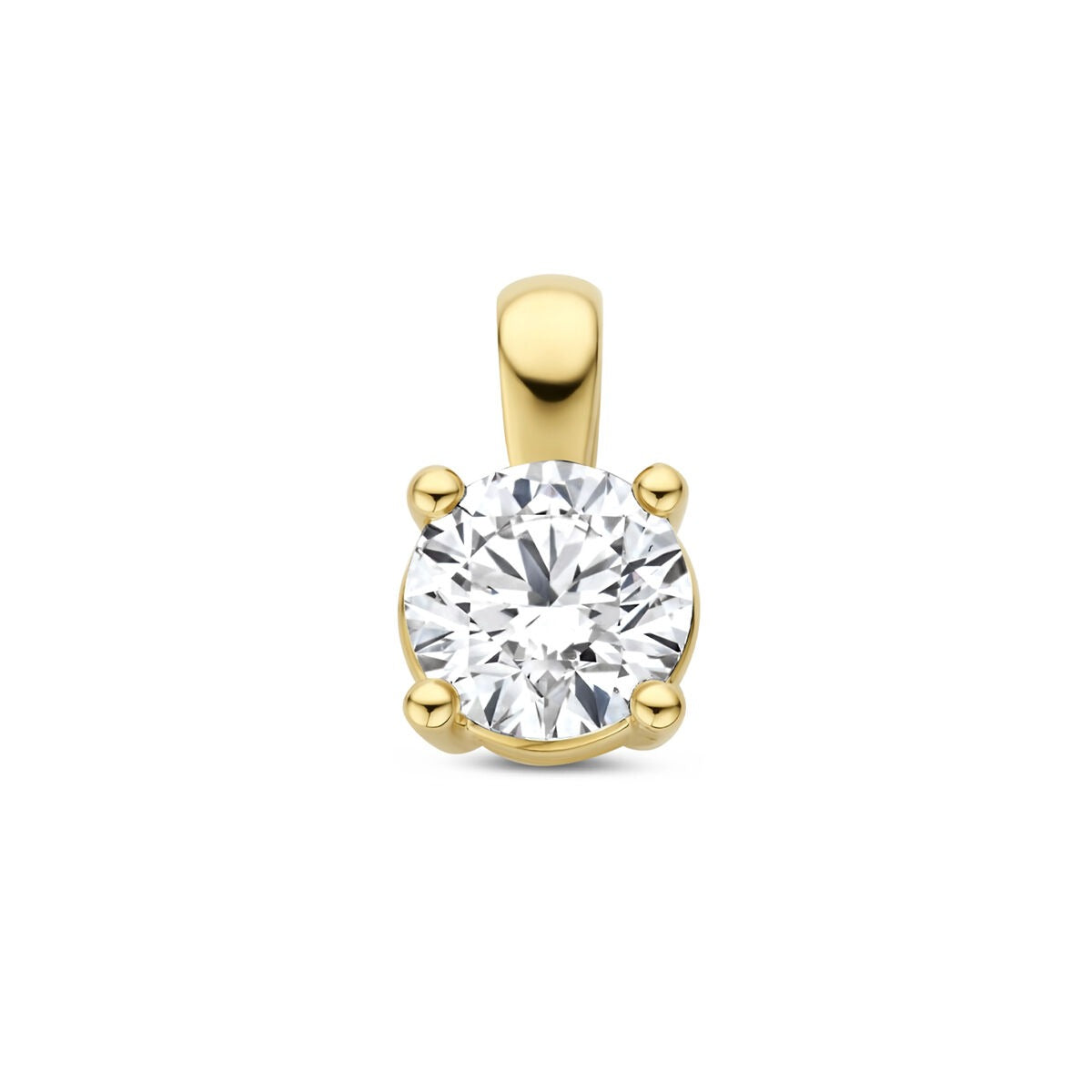 Hänger aus 14k Gelbgold mit einem 1,00 ct brillant geschliffenen lab-grown Diamanten