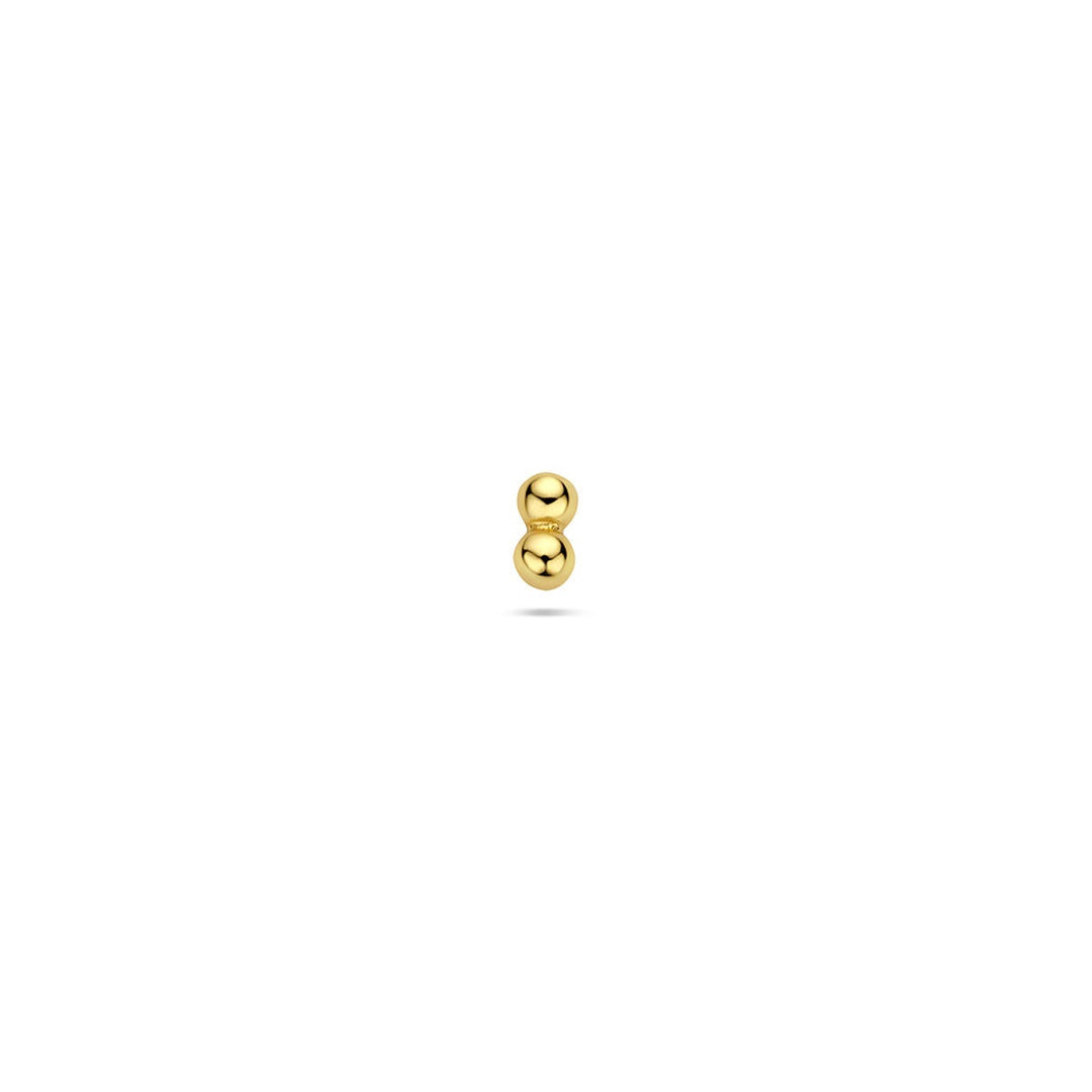 Verguld zilveren flat back piercing bolletjes – 925 zilver