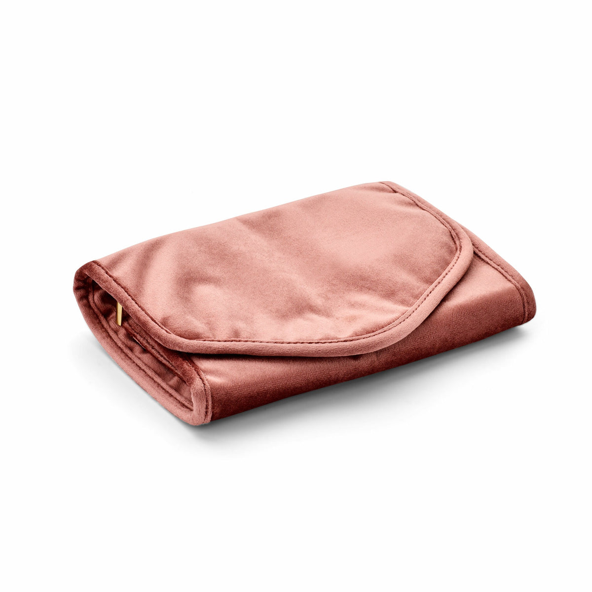 Stilvolle, praktische Schmuckbox in zartem Rosé, faltbar und aus weichem Material gefertigt