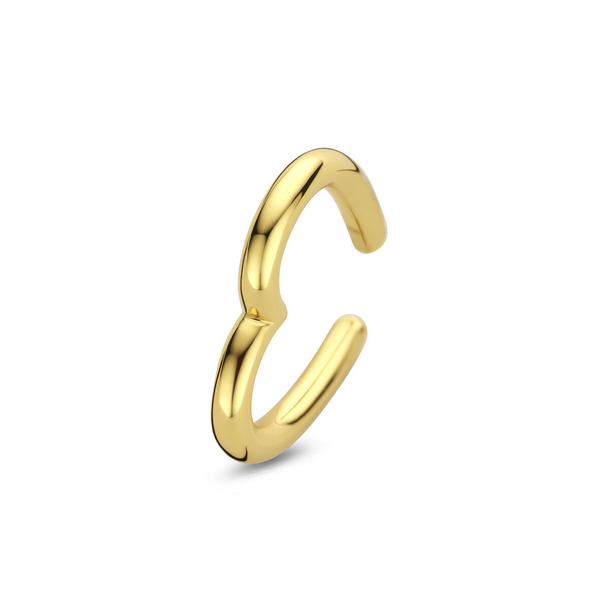 Vergoldeter Silber Ear Cuff in Herzform mit glänzender Oberfläche