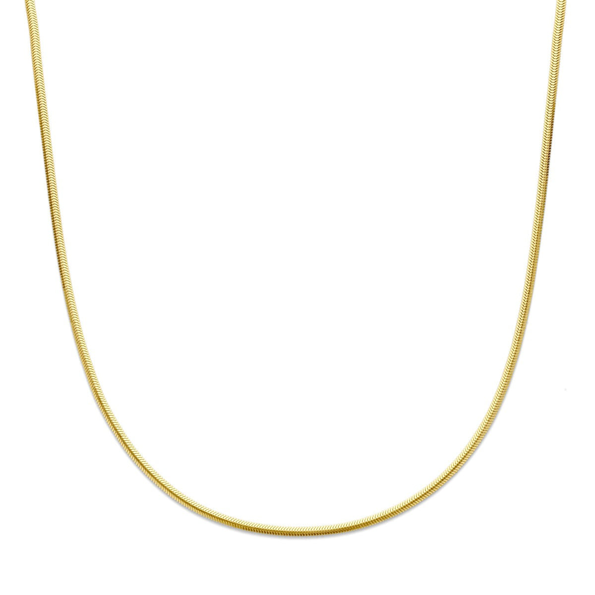 14k Gelbgold Collier mit flachen Kugelgliedern