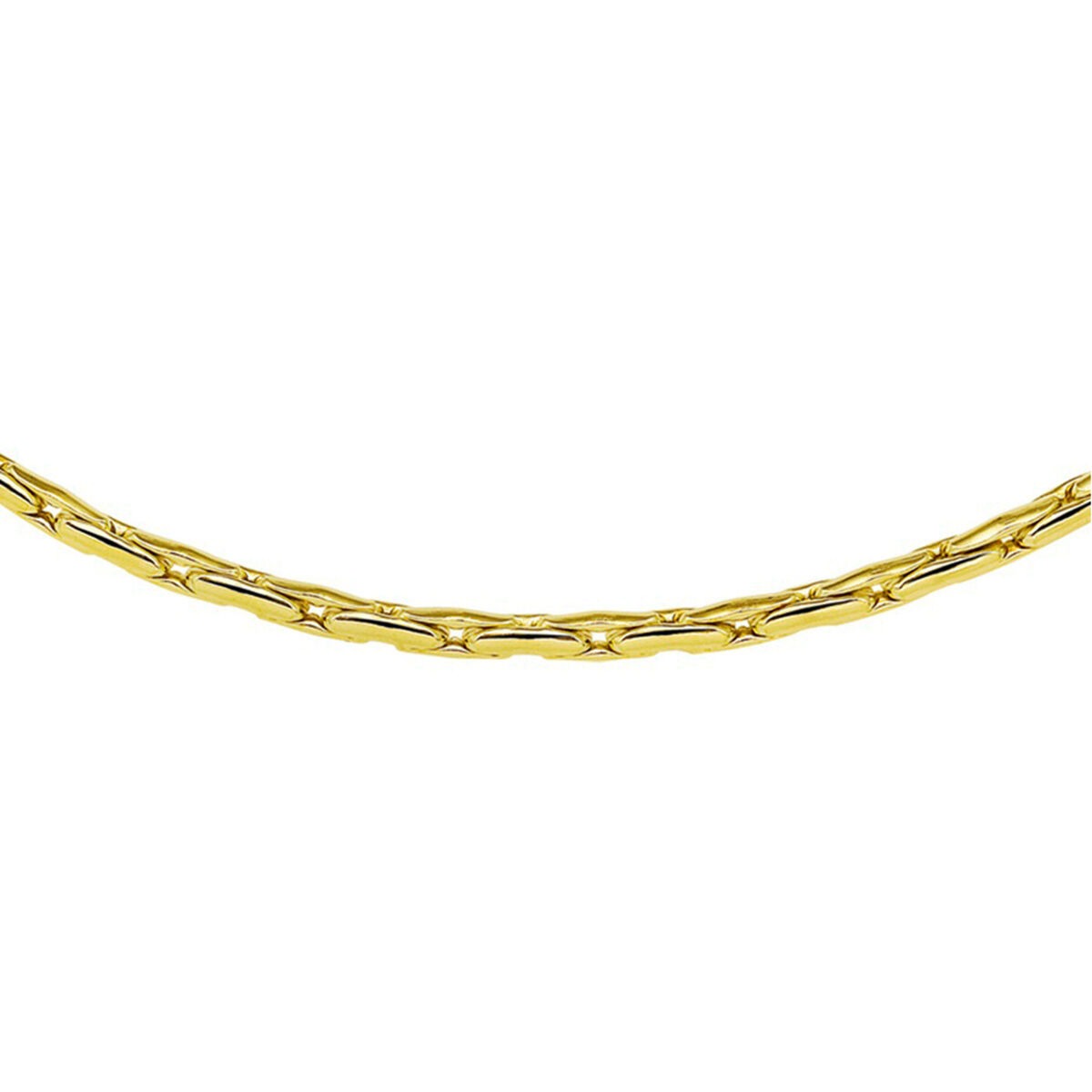 Collier aus 9k Gelbgold mit Silgold-Oberfläche und geflochtenem Design