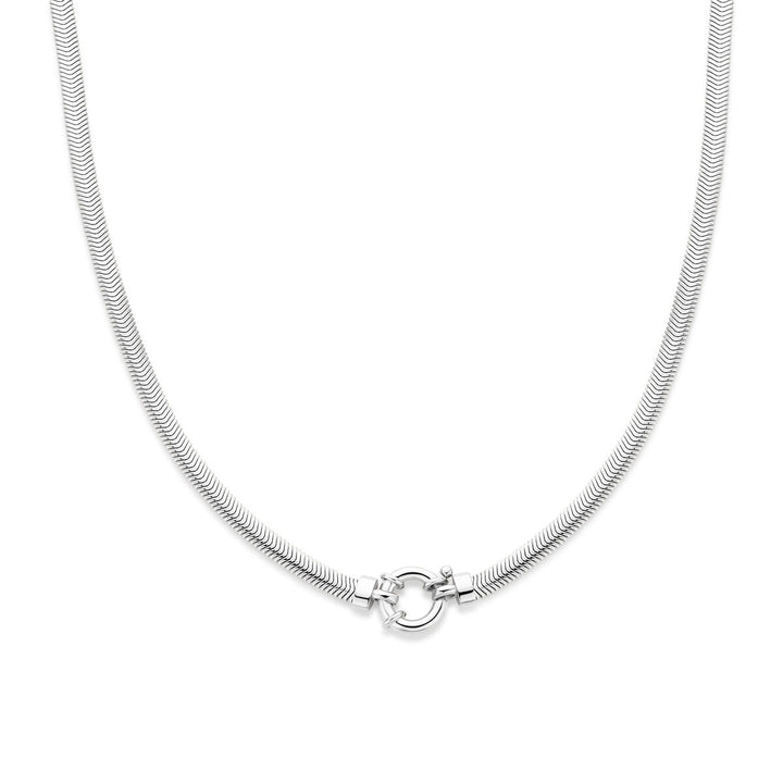 925 Zilveren ketting slang plat