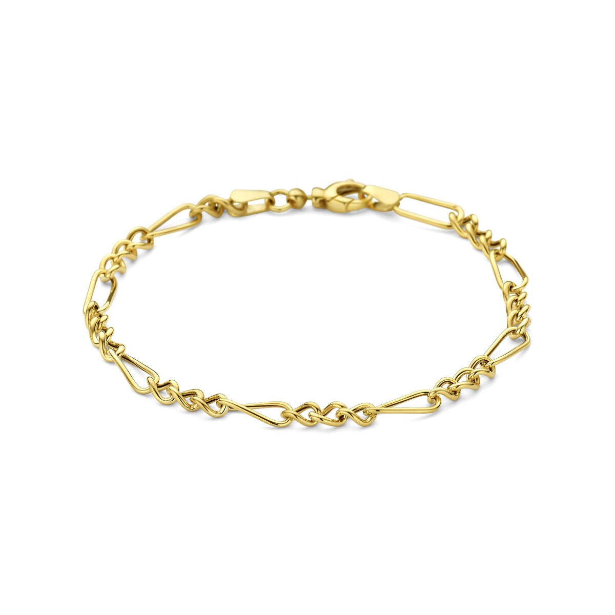 Armband aus 9 Karat Gelbgold mit 4 mm breiten Anker-Gliedern