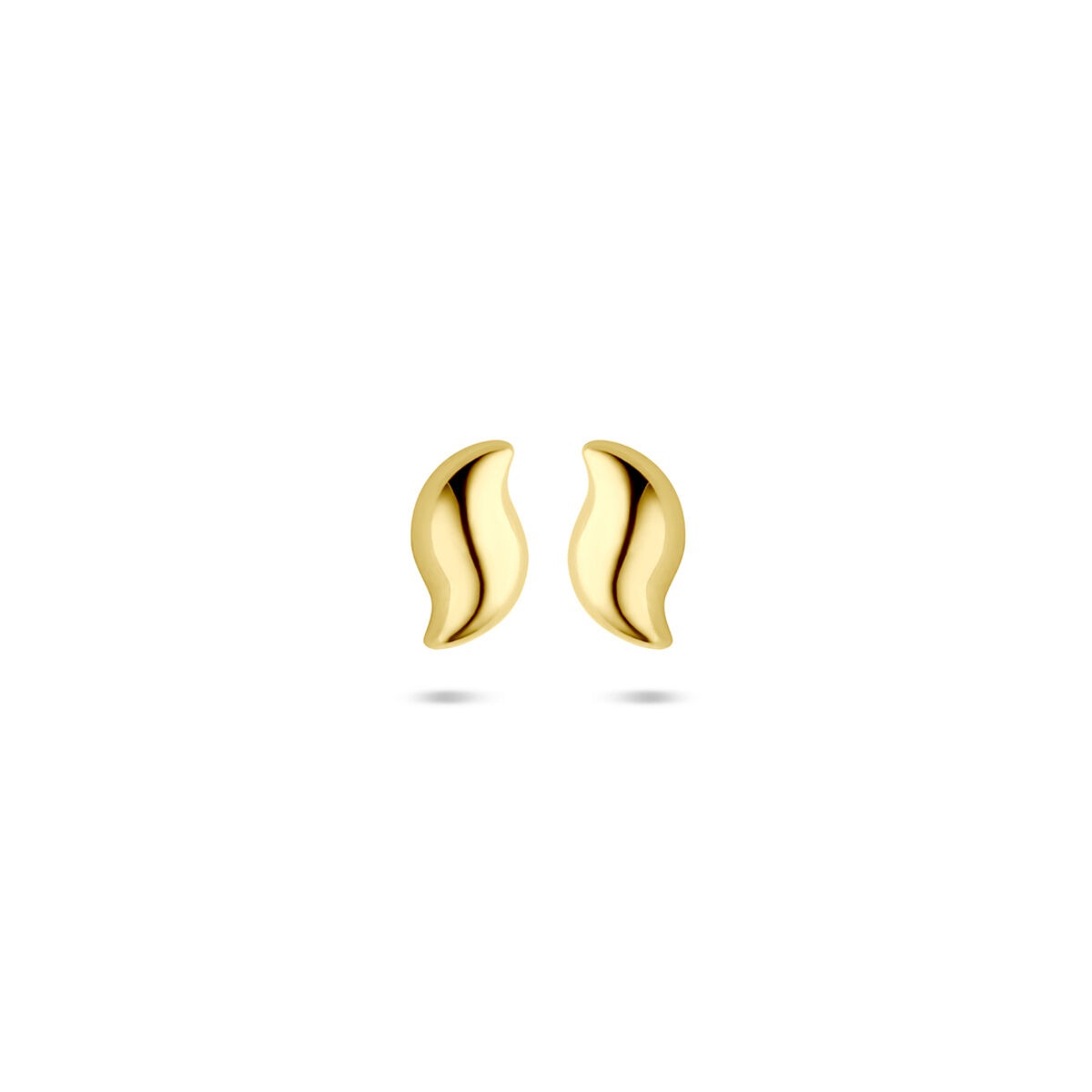 14k Ohrstecker in geschwungener Form aus gelbem Gold