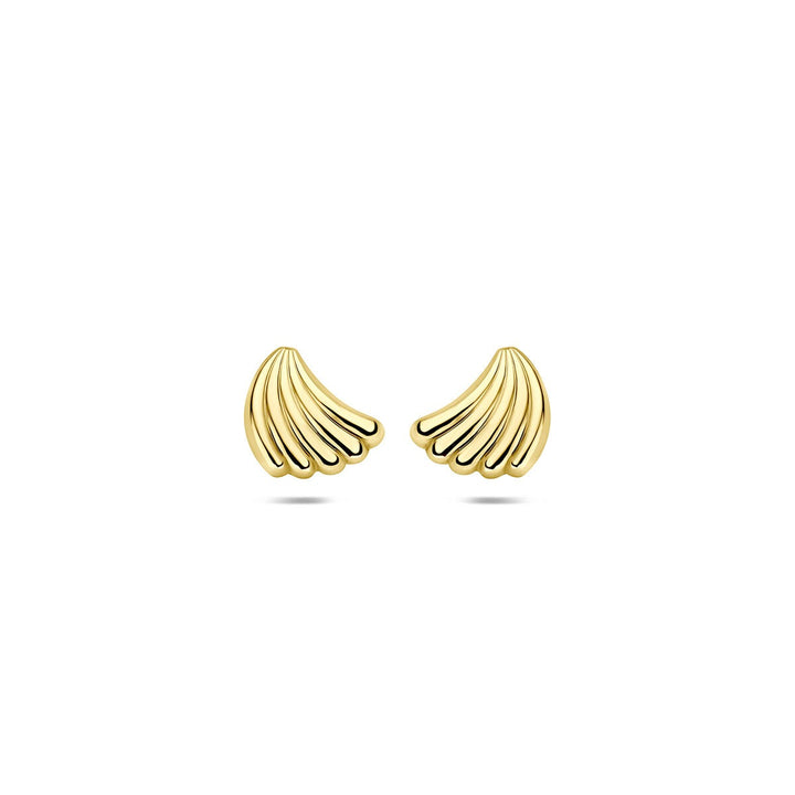 9k Geelgouden oorknoppen 7 x 6 mm