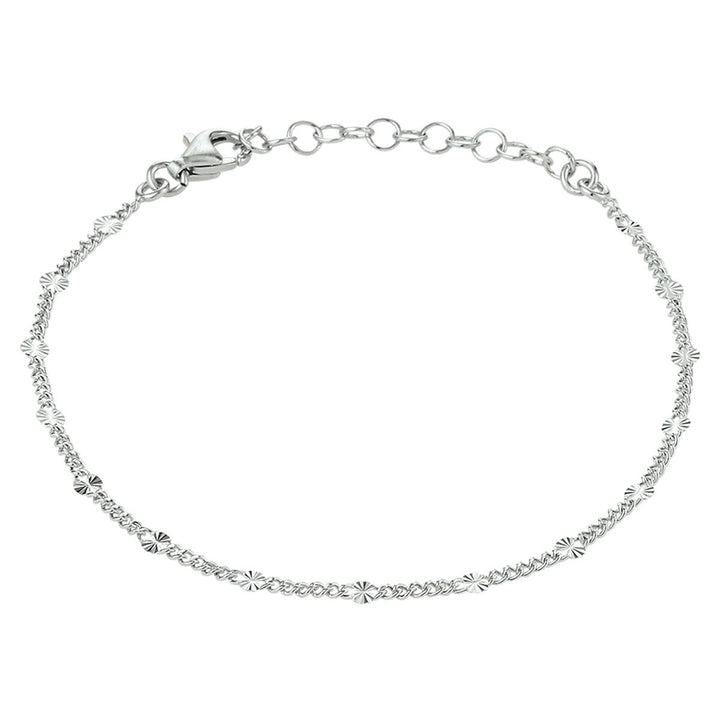 Fußkettchen 2,5 mm 24 + 2 cm Silber rhodiniert