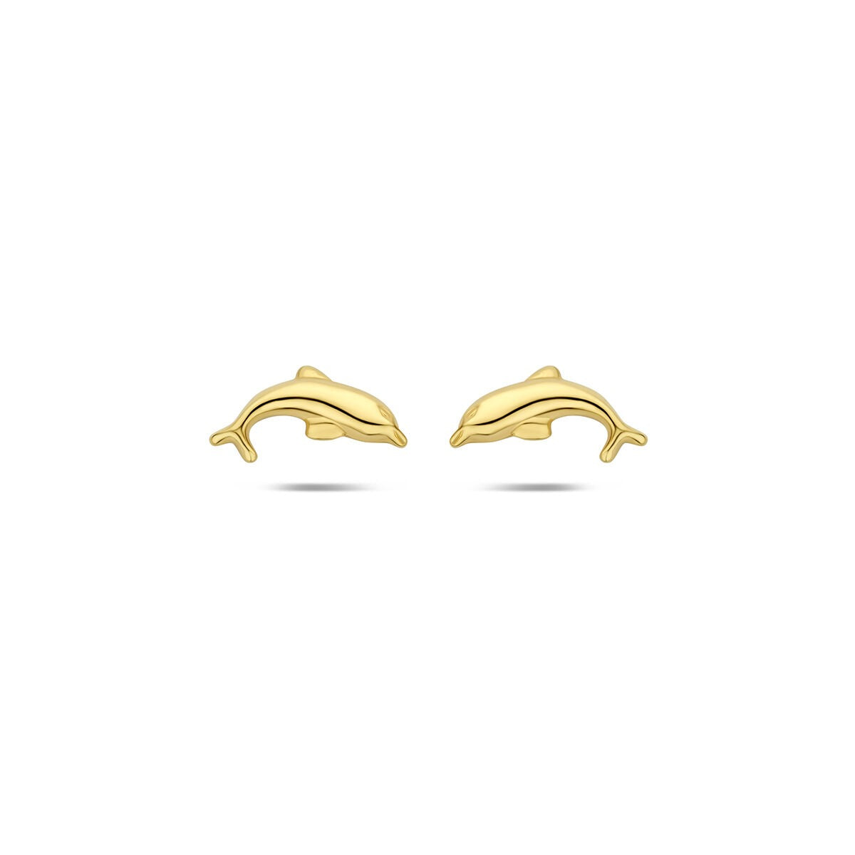 Ohrstecker in Form von Delfinen aus 9-karätigem Gelbgold