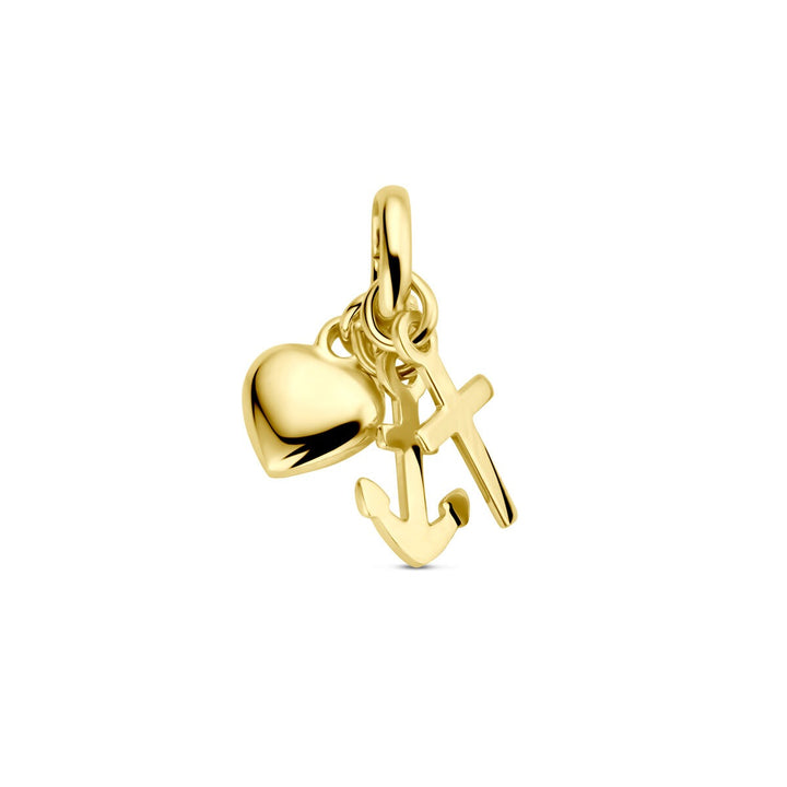 9k Geelgouden hanger geloof, hoop en liefde