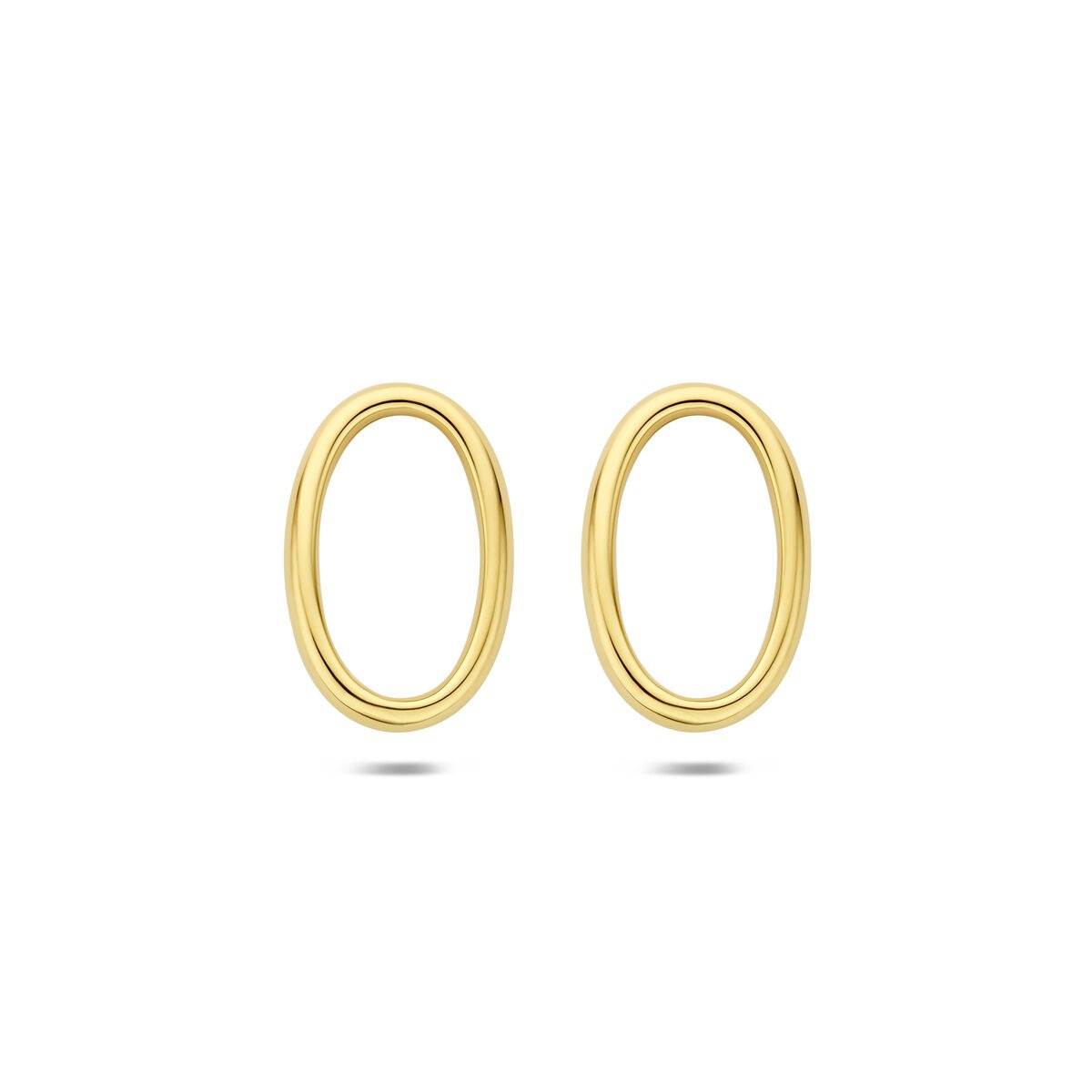 Ohrstecker aus 14 Karat Gelbgold in offener ovaler Form