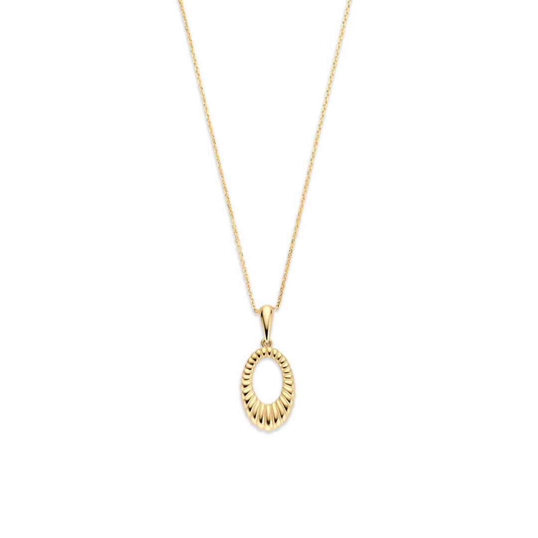 14k Geelgouden collier met hanger