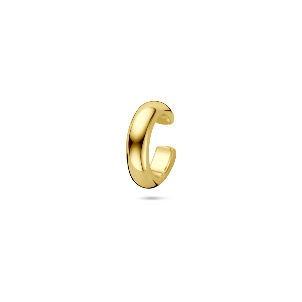 Vergoldeter Ear Cuff aus 925 Silber in glänzender, gelber Farbe