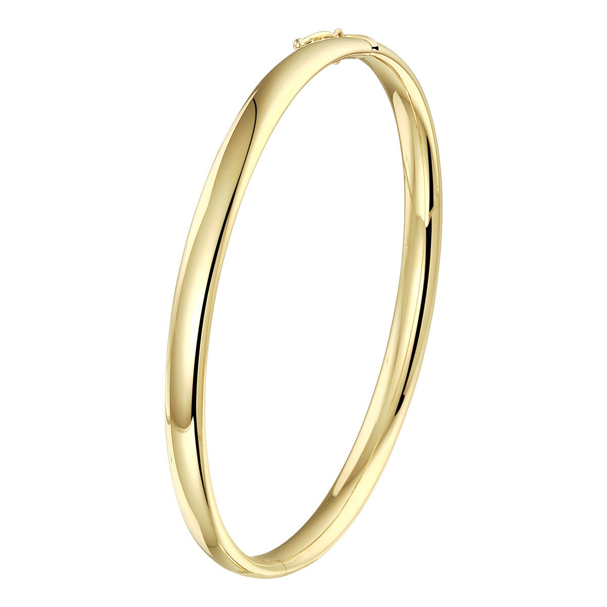 Bangle-Armband aus 9 Karat Gelbgold mit scharniertem Verschluss
