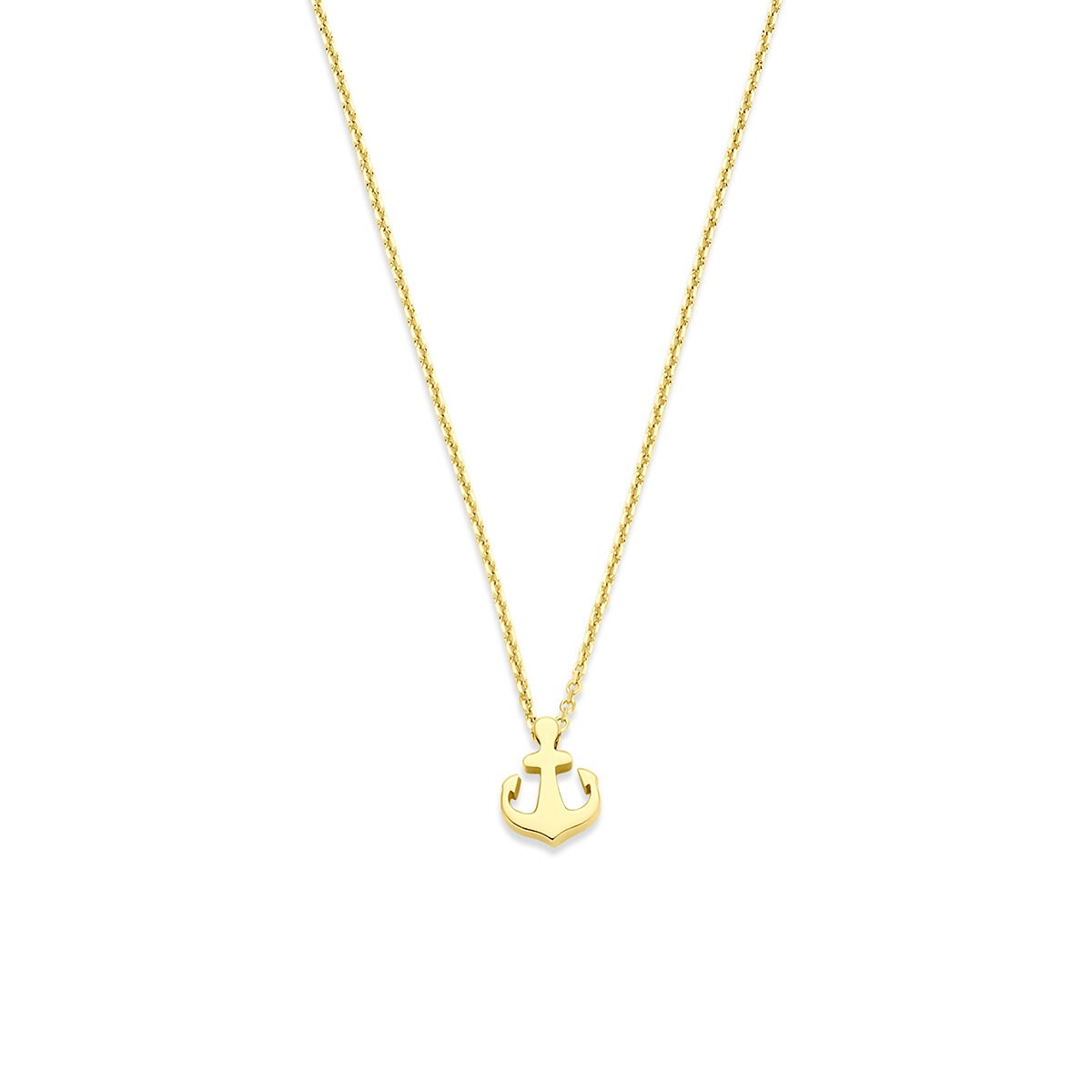 14k goldene Kette mit Ankeranhänger