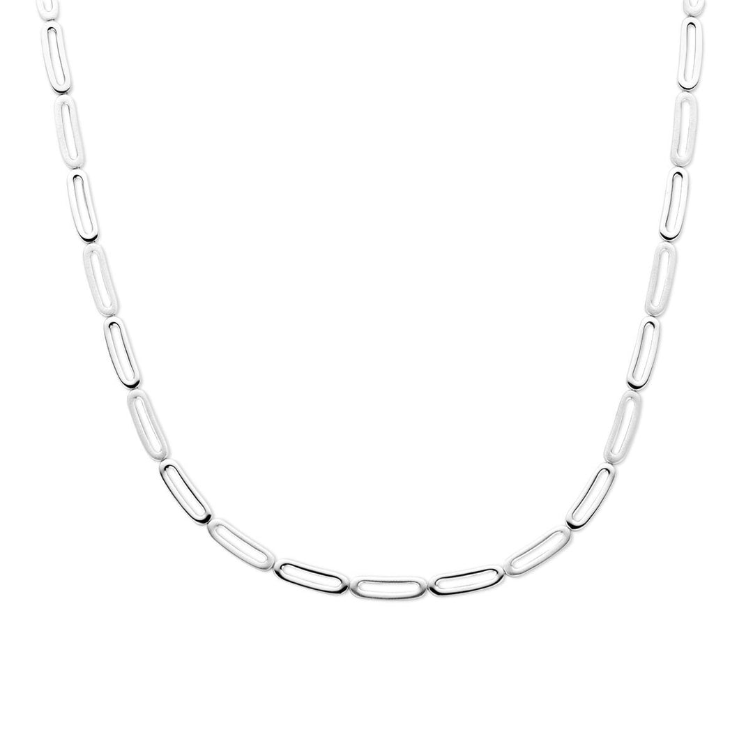 Zilveren dames ketting zonder hanger – gerhodineerd 925 zilver 5,7 mm 45 cm