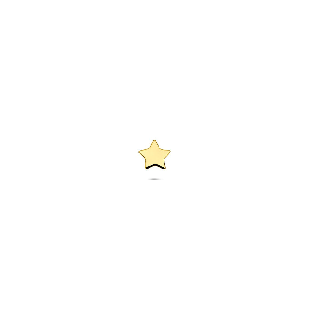 14k gouden flat back piercing ster – 3,5 mm