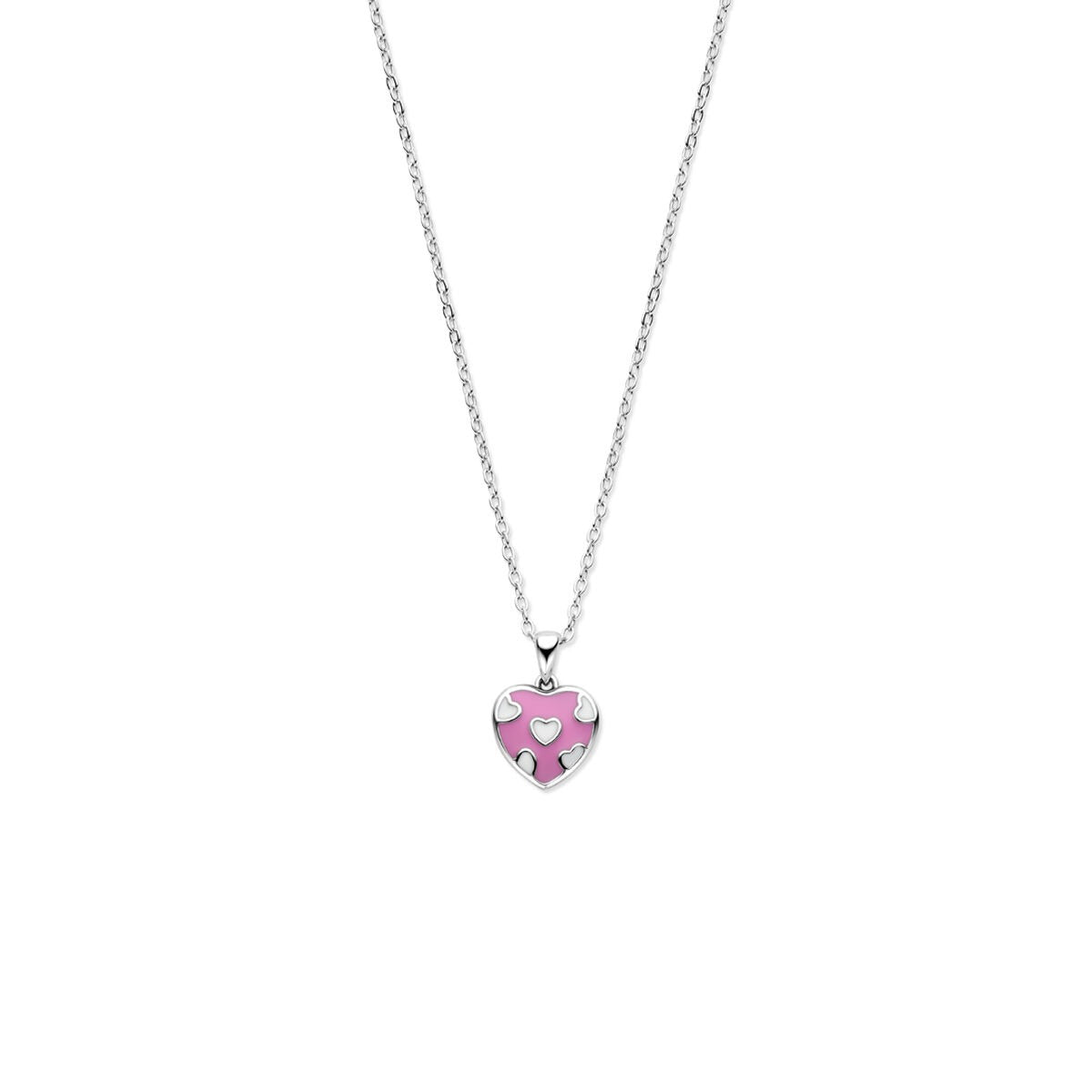 Silberkette mit Herz – rhodiniertes Kindercollier 36 + 3 cm