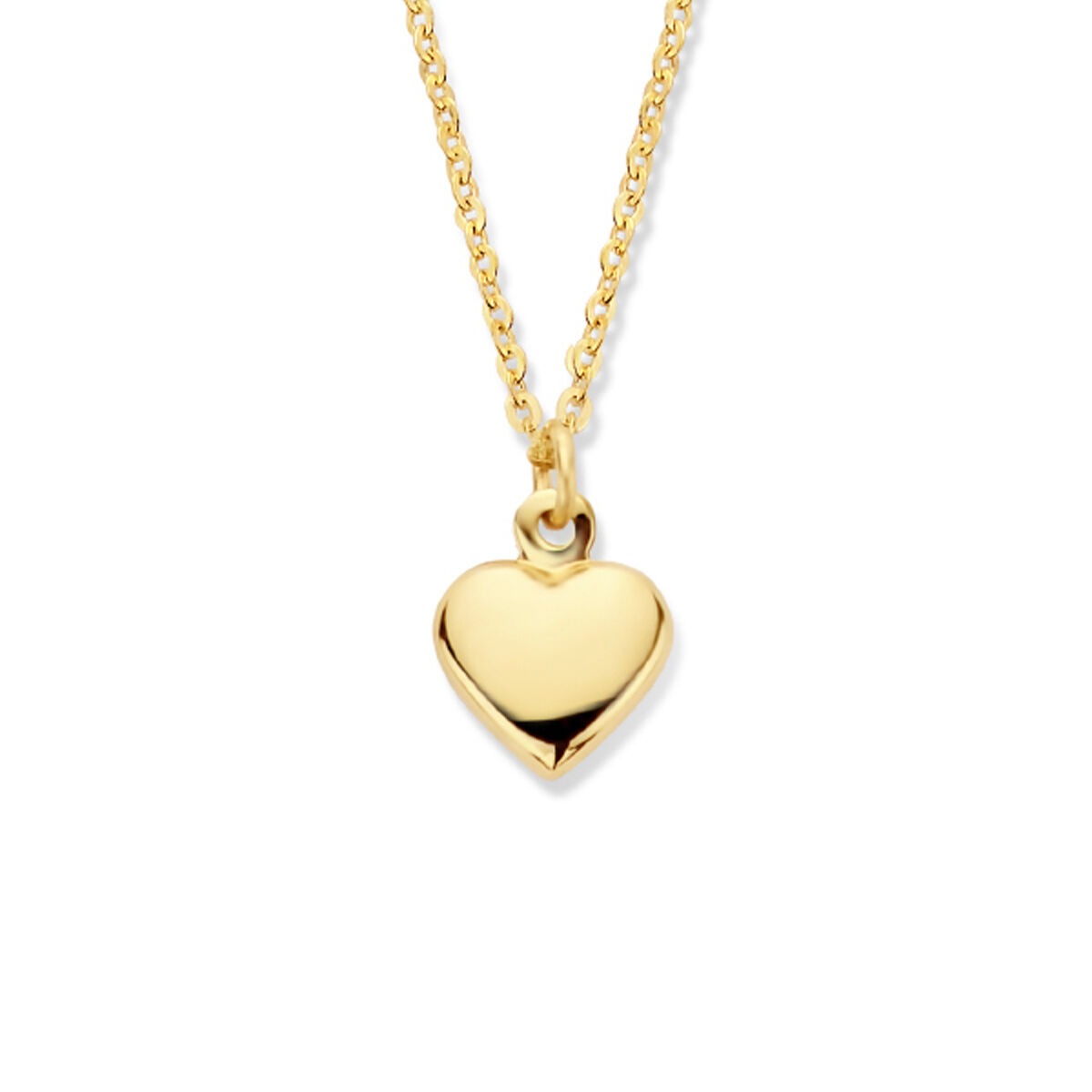 Collier aus 9k Gelbgold mit herzförmigem Anhänger