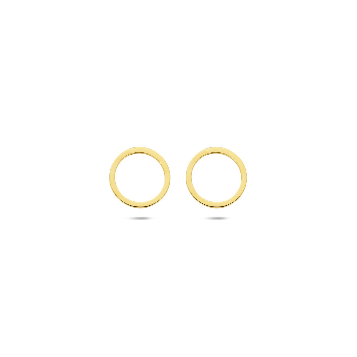Ohrstecker aus 9 Karat Gelbgold in offener Kreisform mit einem Durchmesser von 8 mm