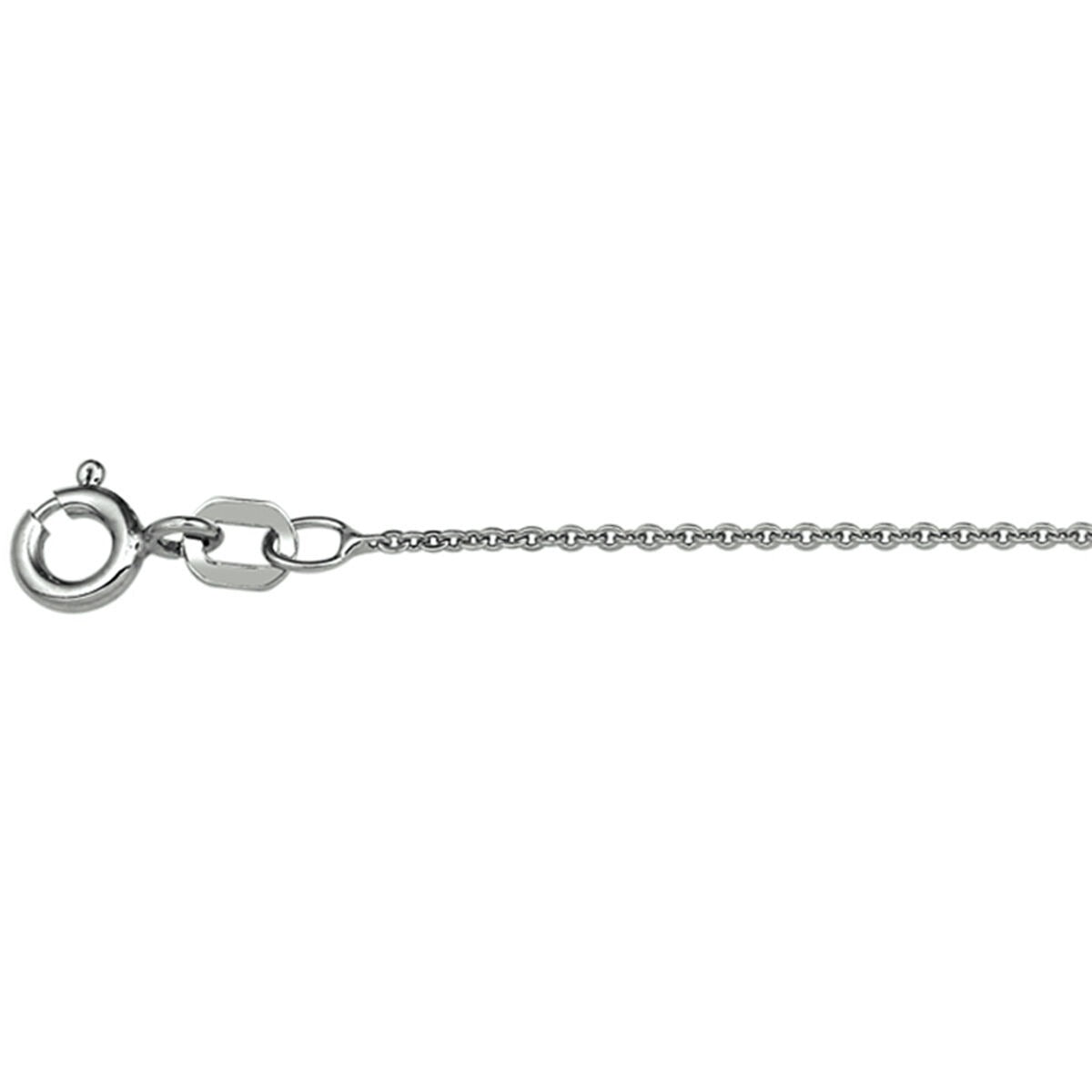 Silberne Ankerkette, flach, rhodiniert, 925er Silber, mit Karabinerverschluss