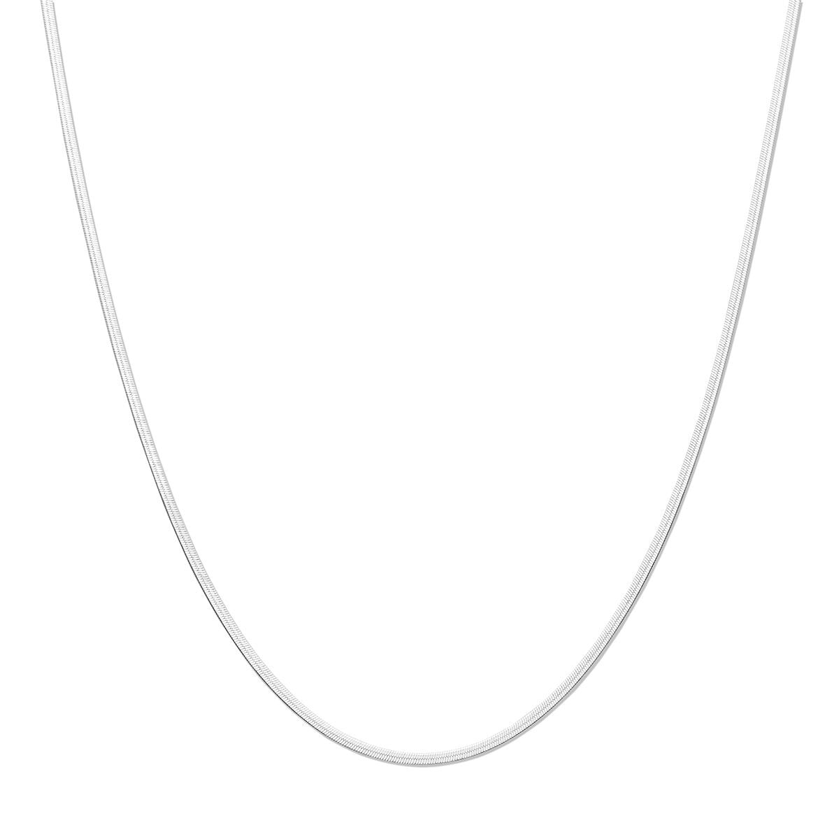 Rhodinierte 925 Silber Schlange Kette mit einer Breite von 2 mm