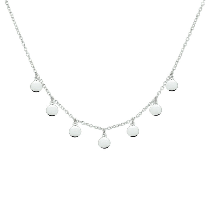 Halskette Kreise 41 + 4 cm Silber rhodiniert