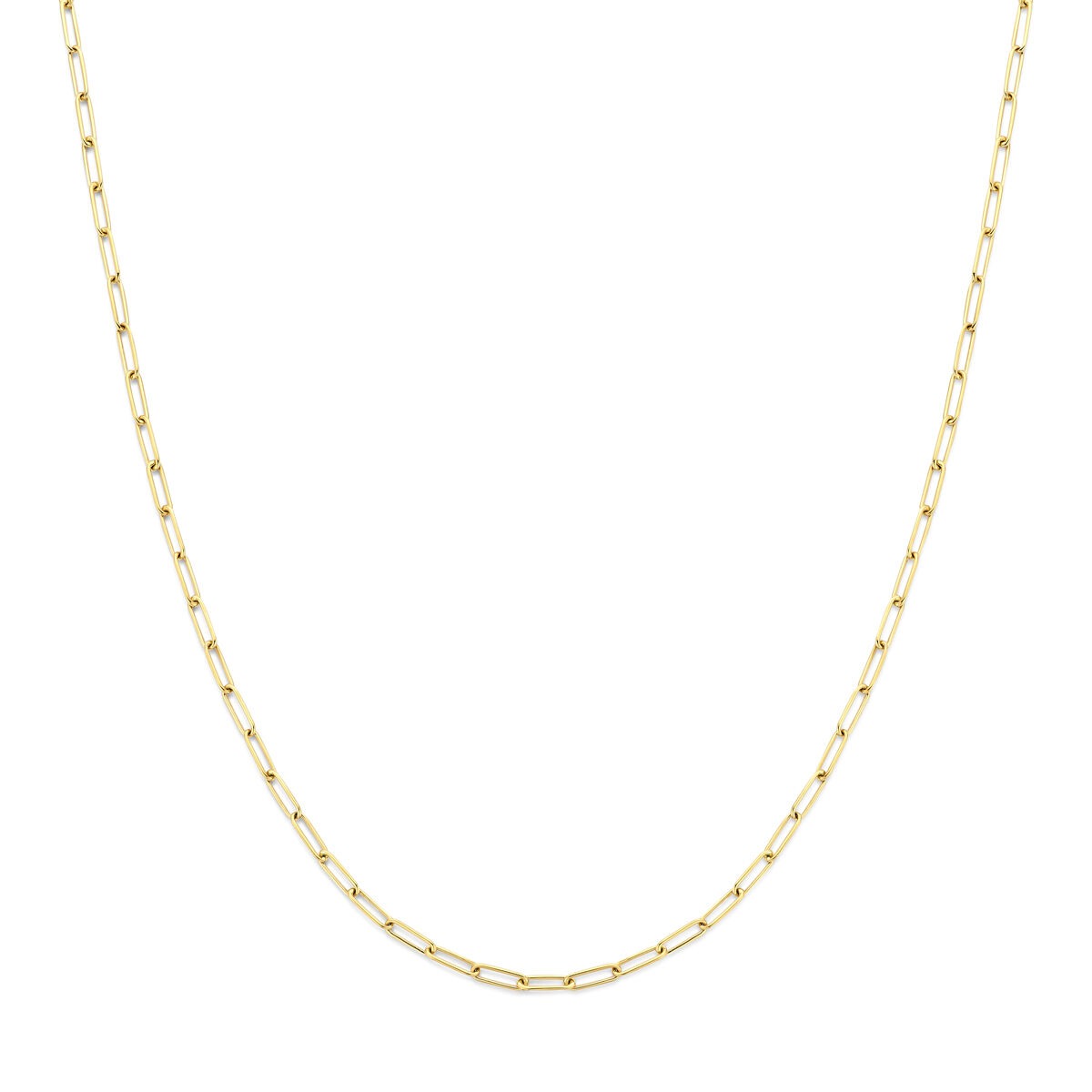 14k gelbes Goldcollier mit Ankerkette