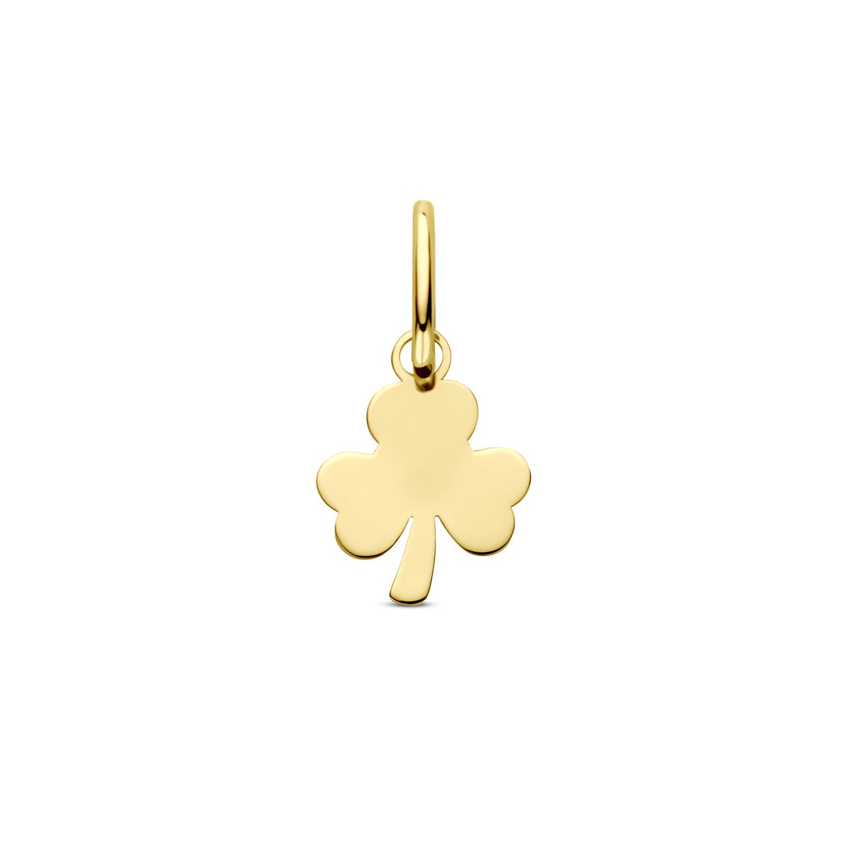 Hänger aus 14k Gelbgold in Form eines vierblättrigen Kleeblatts