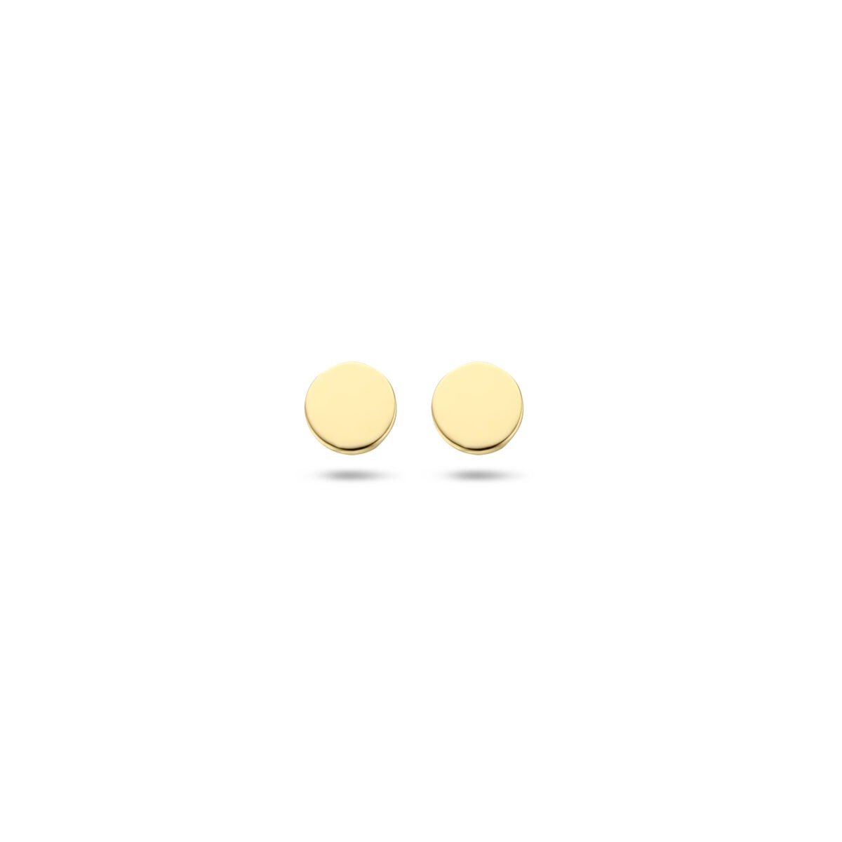 Runde Ohrstecker aus 14k Gold, 4 mm, poliert