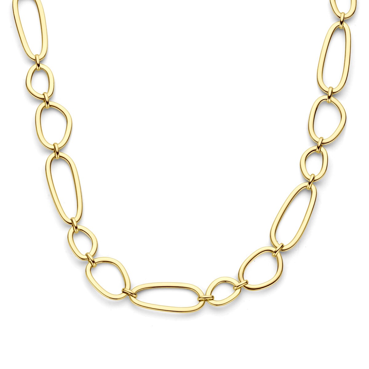 Kette aus 14k Gelbgold mit breiter Gliederstruktur