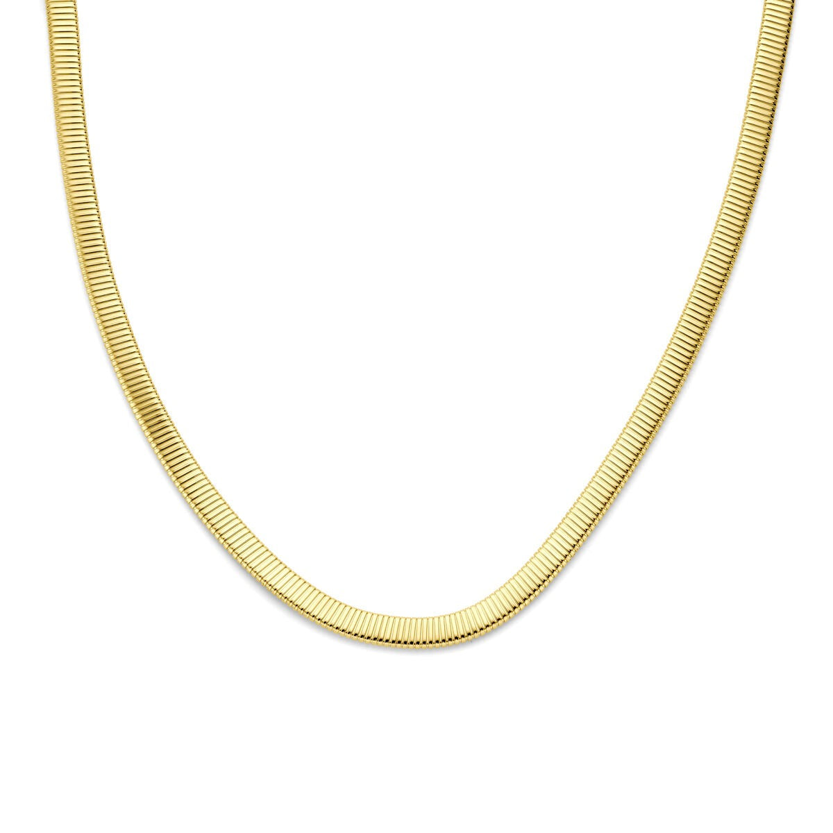 14k gelbgoldene Kette mit Tubogas-Gliedern
