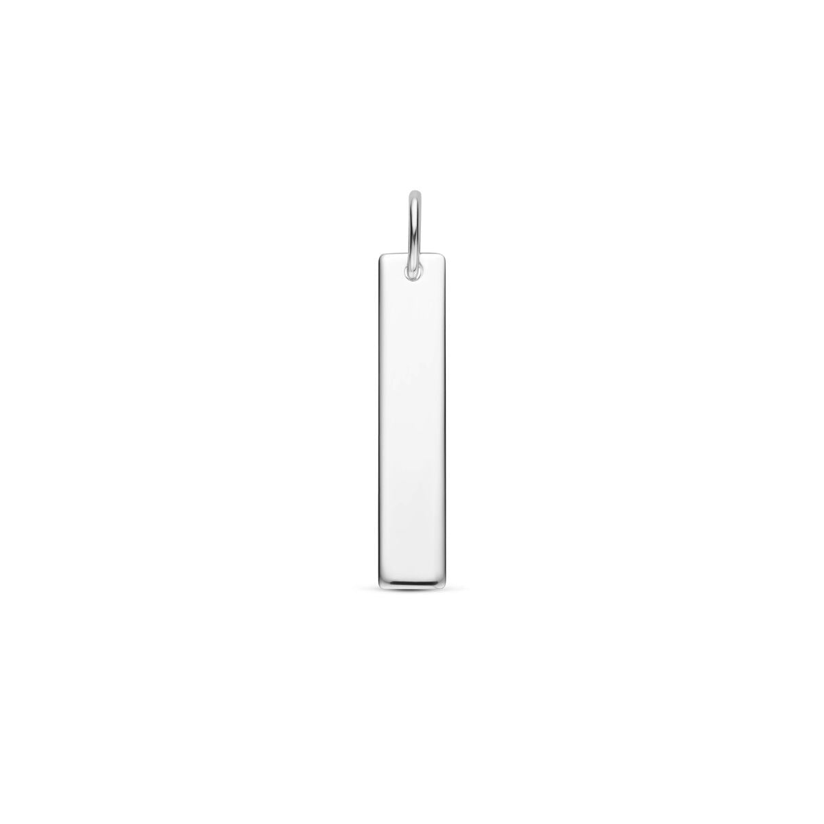 Rechteckiger Anhänger aus 925 Silber mit modernem, minimalistischem Design