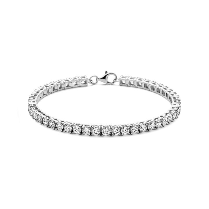 Tennisarmband Zirkonia 4,2 mm 18,5 cm Silber rhodiniert