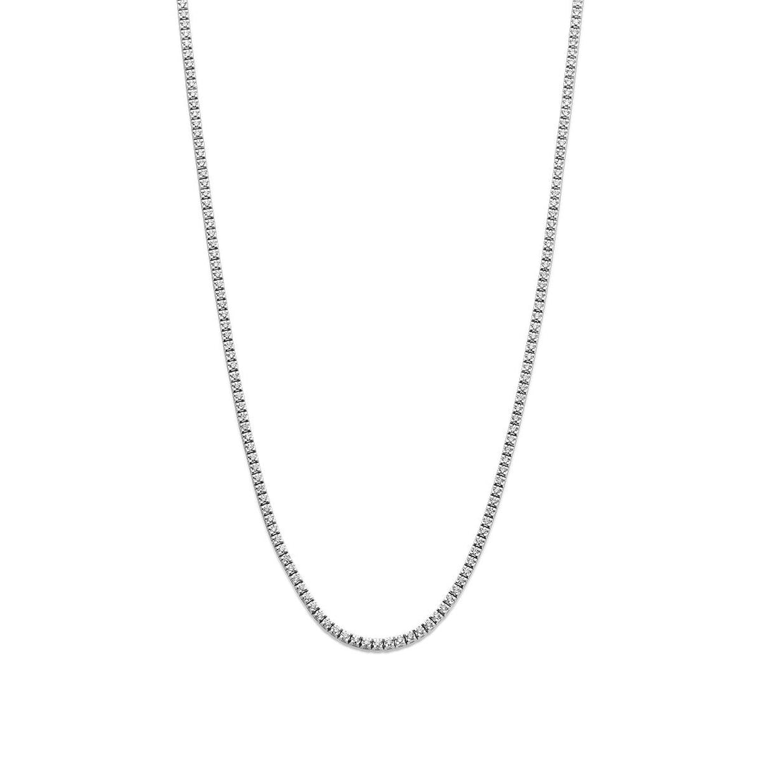 Tennis-Halskette, Lab-Grown-Diamant, 2,00 ct g, Si 1,9 mm, 42 cm, 14 K Weißgold