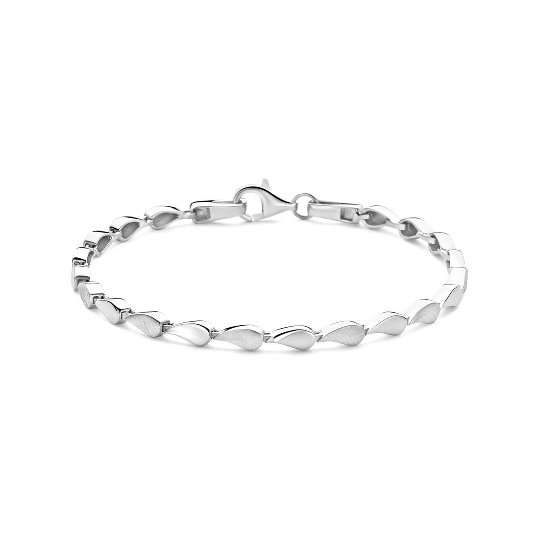 Gerhodineerd 925 zilveren schakel armband