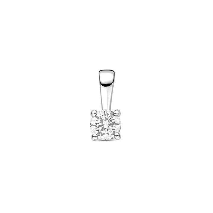 Zilveren hanger met zirkonia – Gerhodineerd dames sieraad