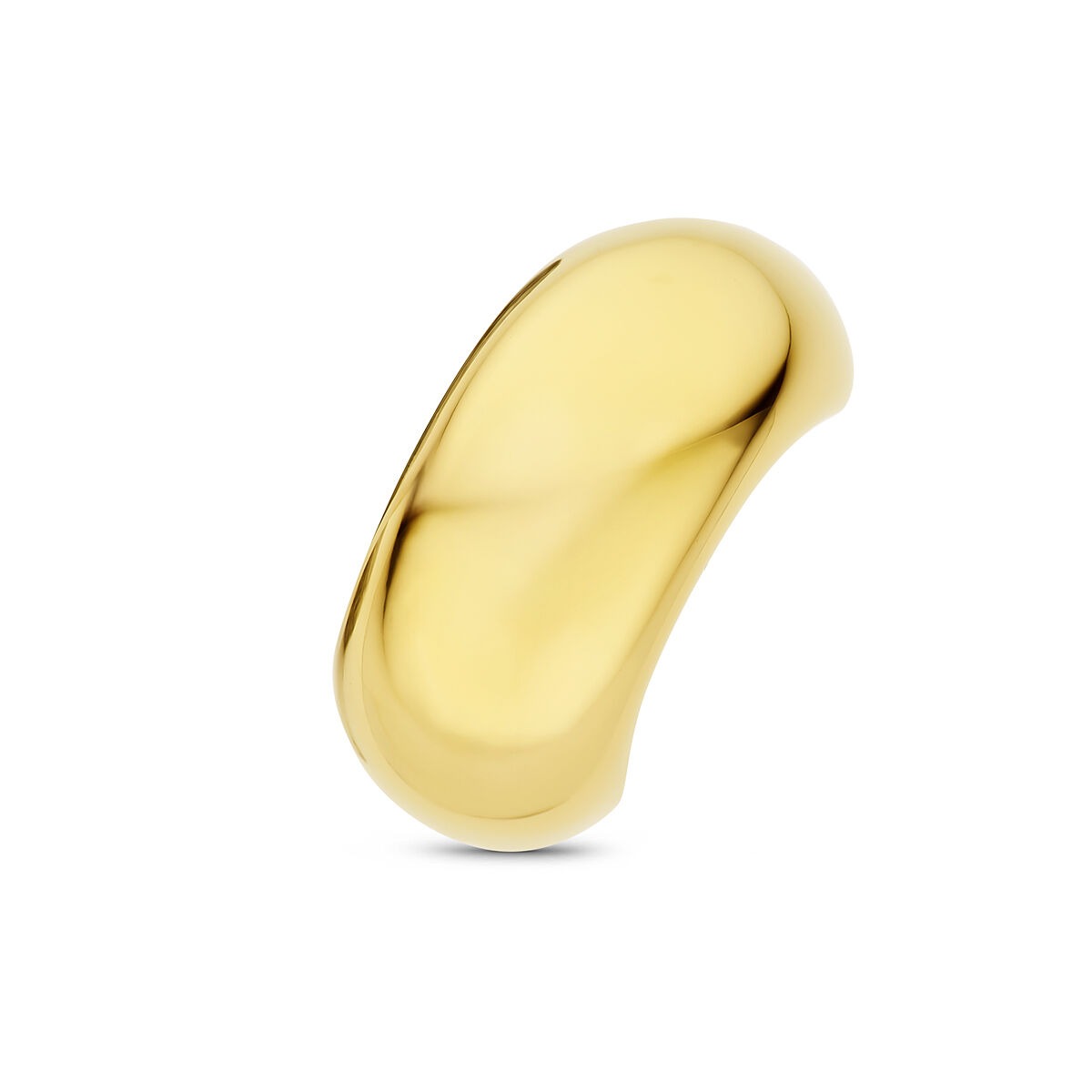 Stahl-Haar-Cuff mit gelber Ionisierung, modernes, geschwungenes Design