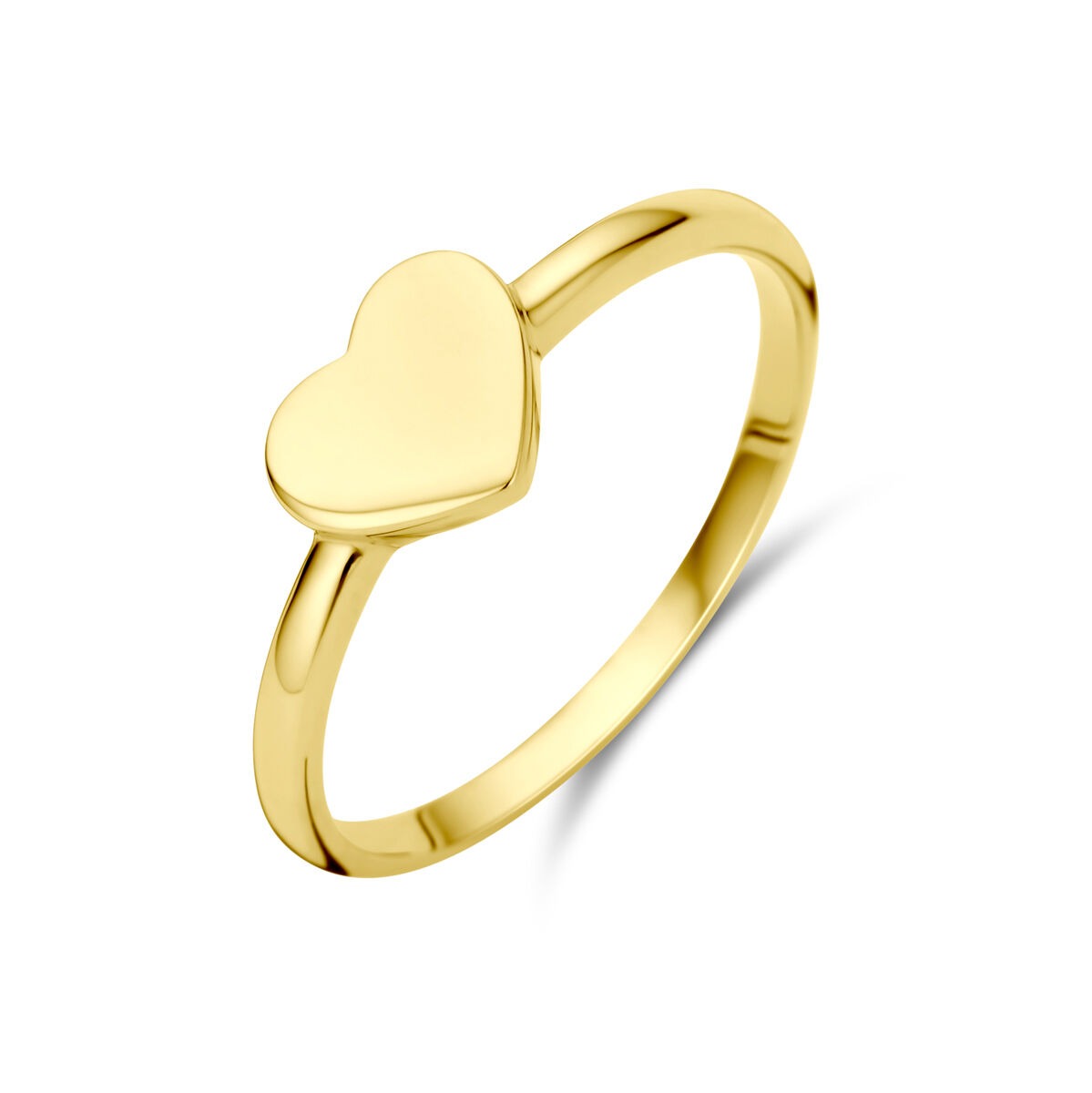 Ring aus 9-karätigem Gelbgold mit herzförmigem Design