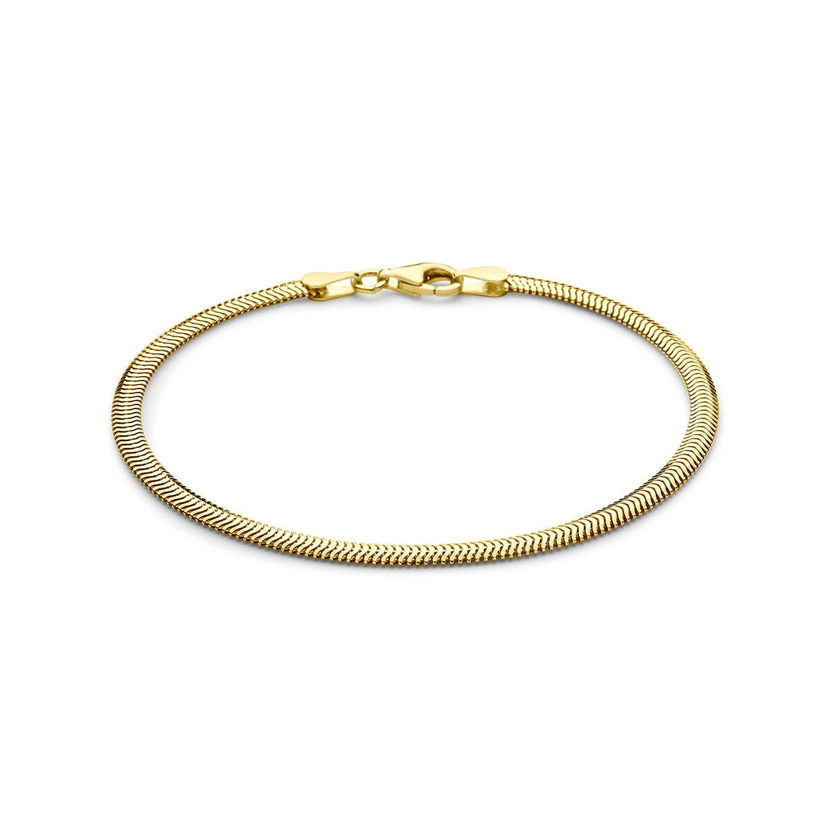 Vergoldetes 925 Silber Mesh-Armband mit feiner, geschmeidiger Struktur