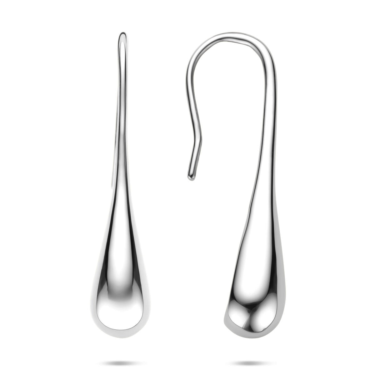 Silberne Ohrhänger mit Brisur – rhodiniertes 925er Silber