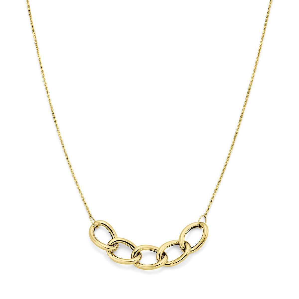 14k Geelgouden anker collier