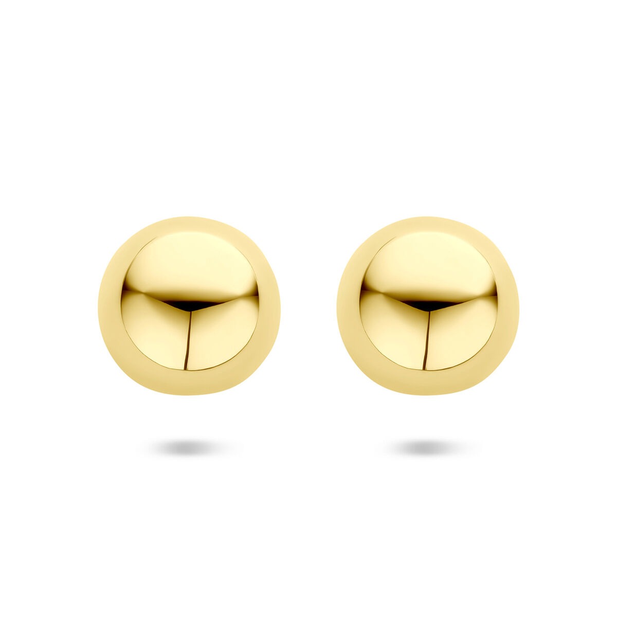 Goldfarbene Edelstahl-Ohrstecker mit einem Durchmesser von 20 mm