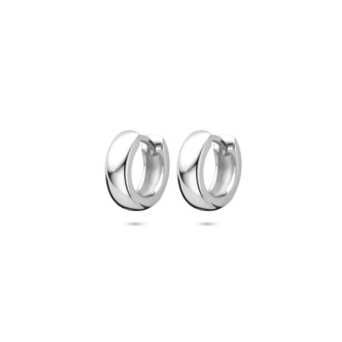 Gerhodineerte 925 Silber Klappohrringe mit glatter, glänzender Oberfläche und modernem Design