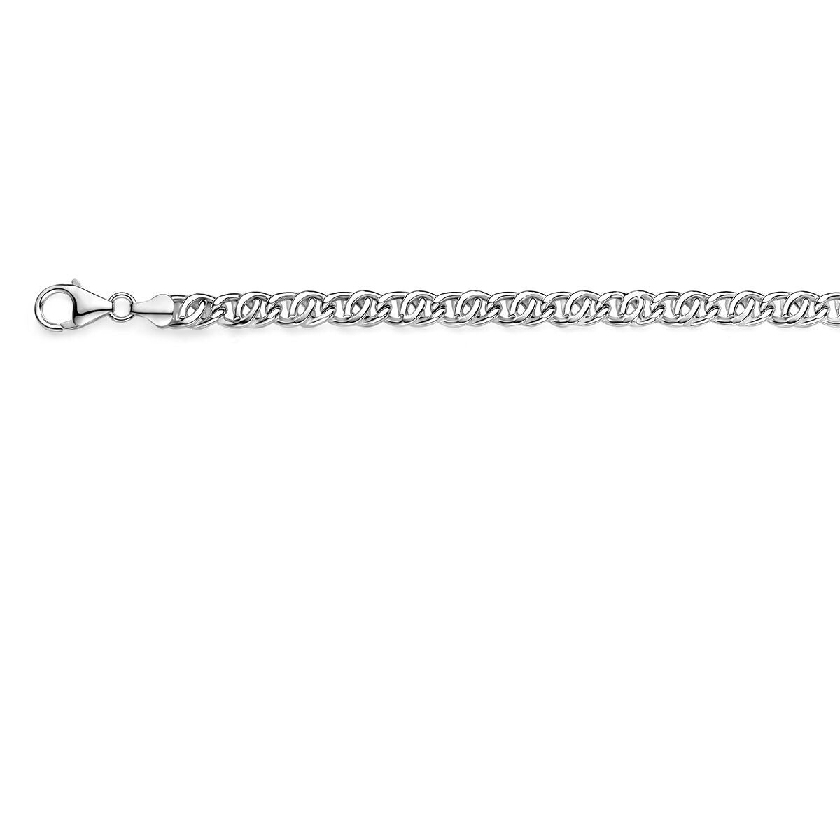Halskette aus 925er Silber mit 6,4 mm breiten Gliedern und Karabinerverschluss