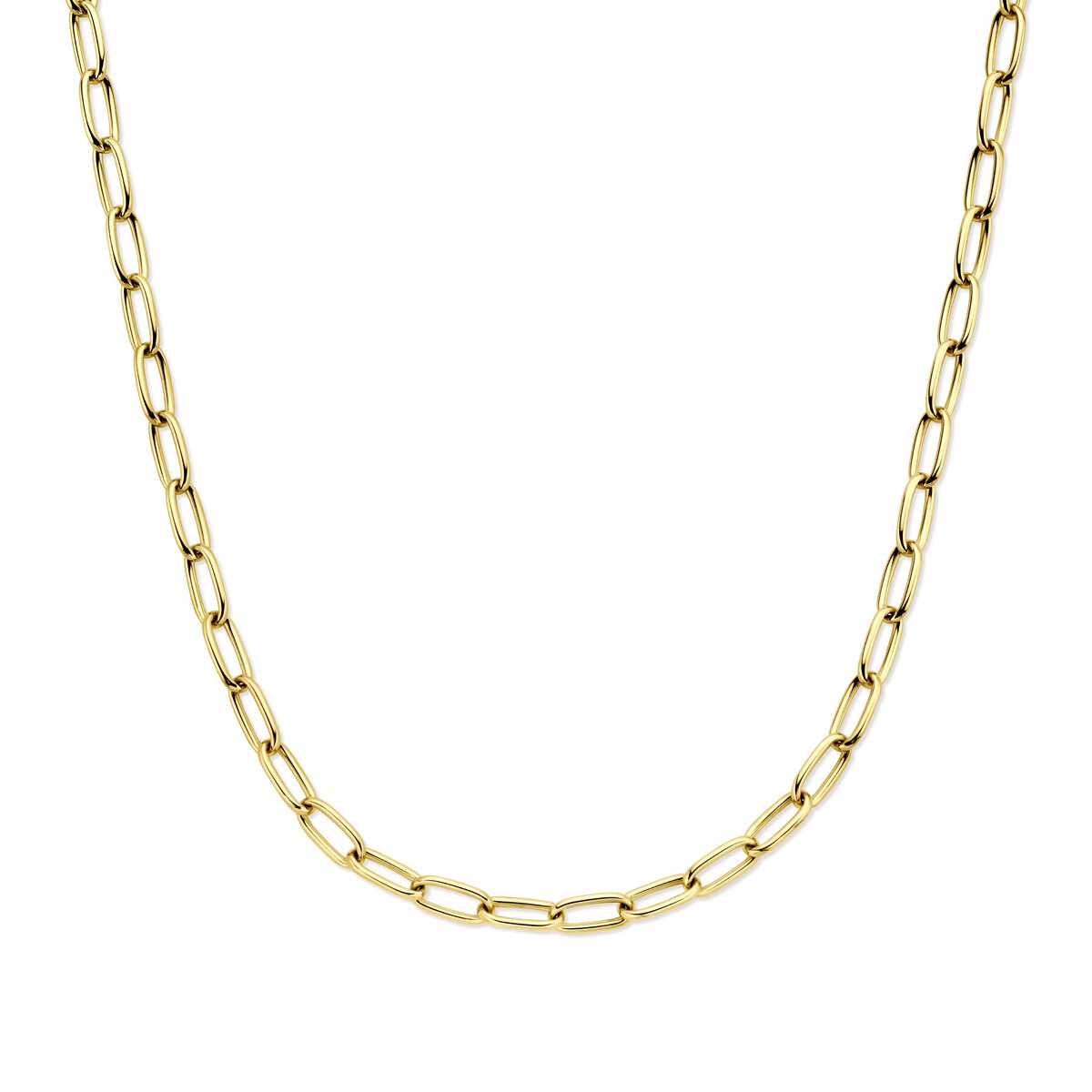 14k gelbgoldenes Collier mit Drahtgliedern für Damen
