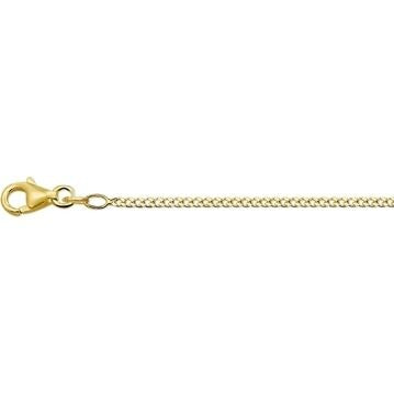 Unisex Gourmette-Kette aus 14k Gelbgold mit Karabinerverschluss