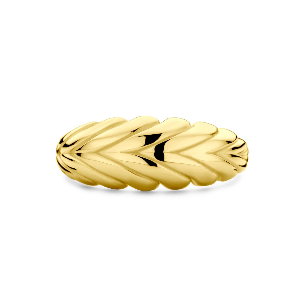 14K Gelbgoldring – Zeitlose Eleganz für Damen